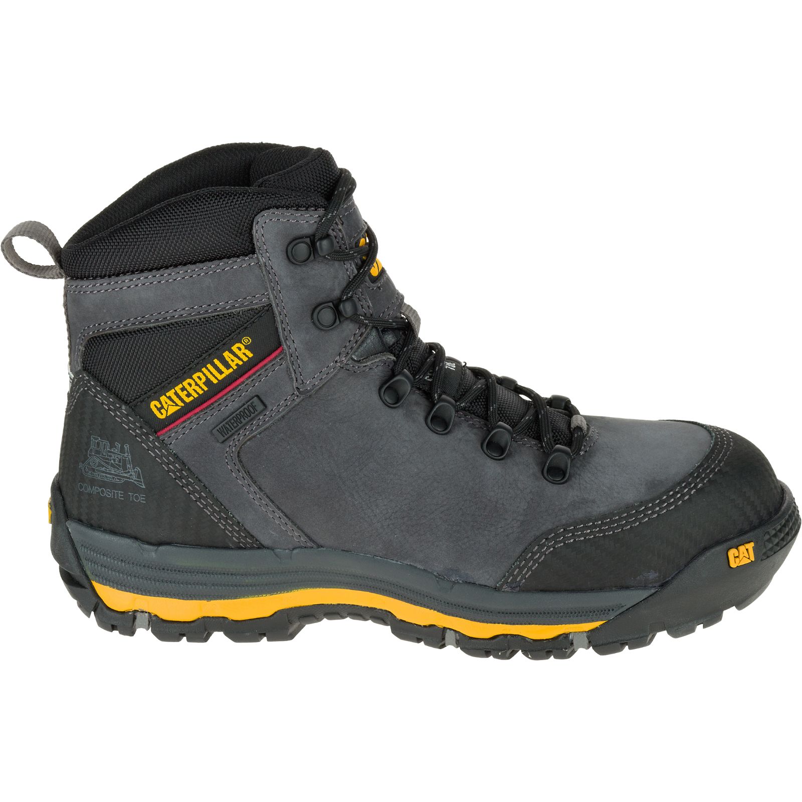 Men's Caterpillar Munising 6" Waterproof Composite Toe S3 Hro Sra Work Boots Dark Grey Ireland NGUS20417